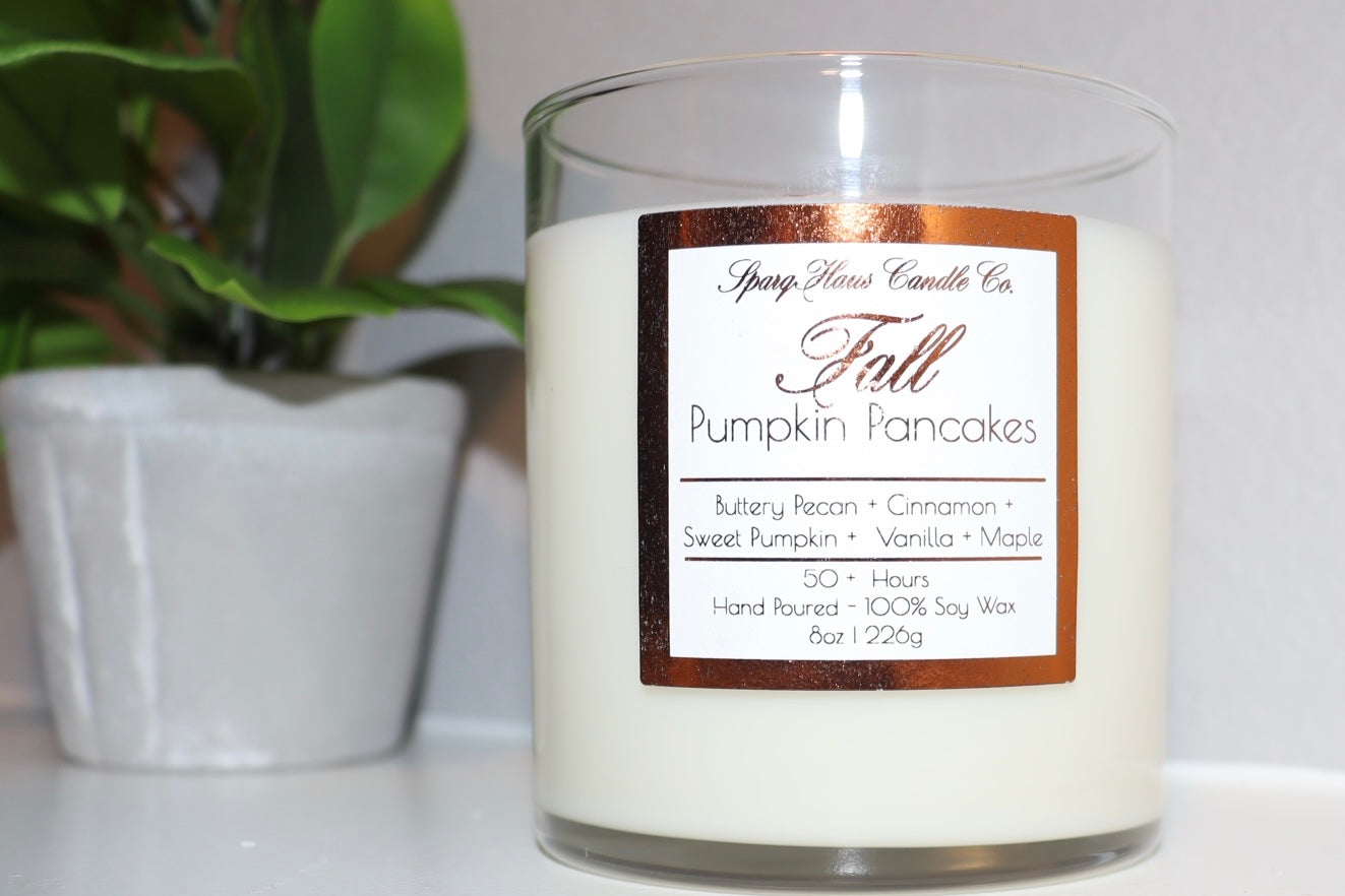 Fall Pumpkin Pancakes - wooden wick candle