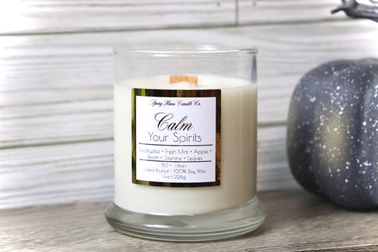 Calm Your Spirits - Wooden Wick Candle