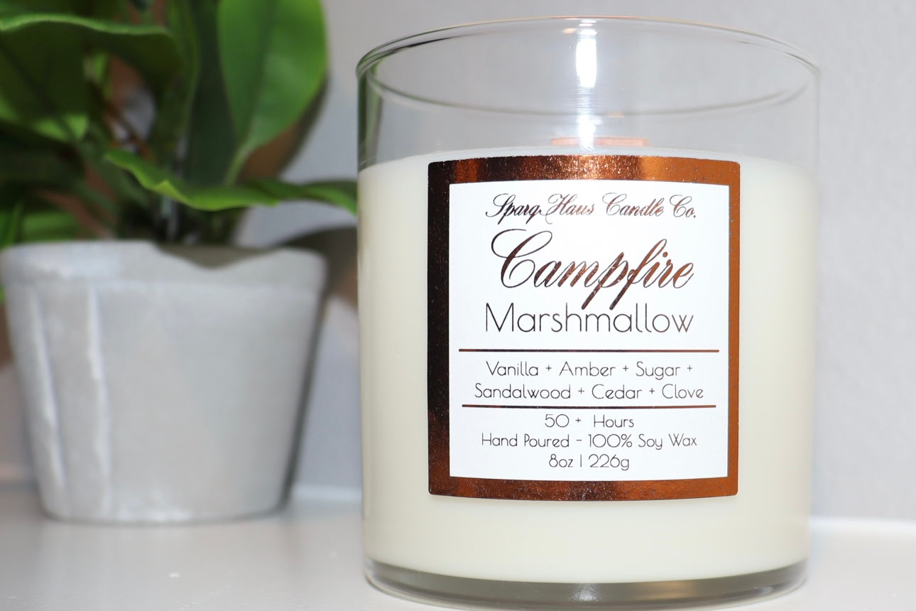 Vanilla Amber Wood Wick Soy Candle