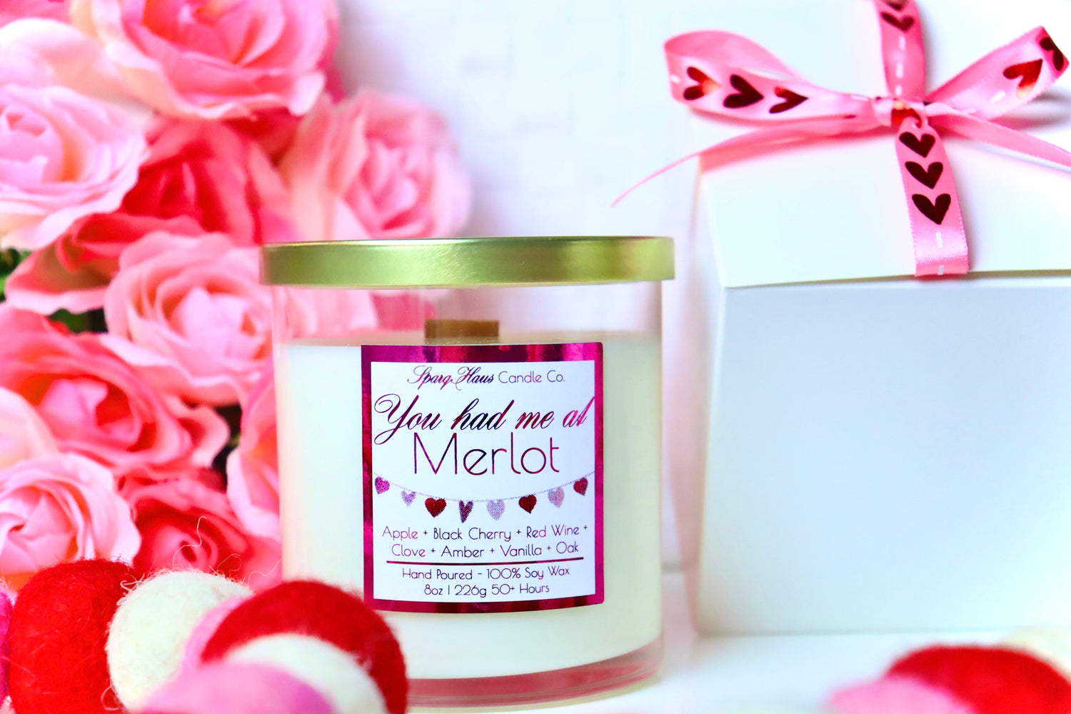 You Had Me At Merlot - wooden wick candle